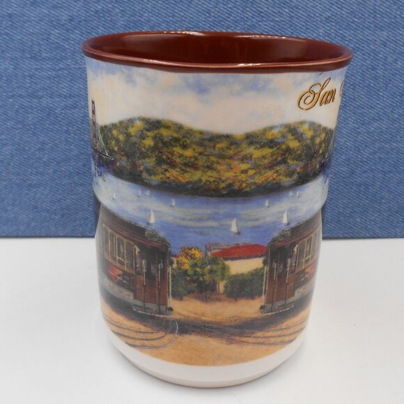VINTAGE SAN FRANCISCO MUG CUP CABLE CAR BRIDGE THEME TOURIST CITY COLLECTIBLE - Picture 2 of 9